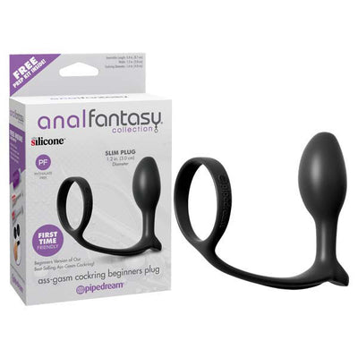 Anal Fantasy Collection - Ass-Gasm Cock Ring Beginners Plug - One Stop Adult Shop