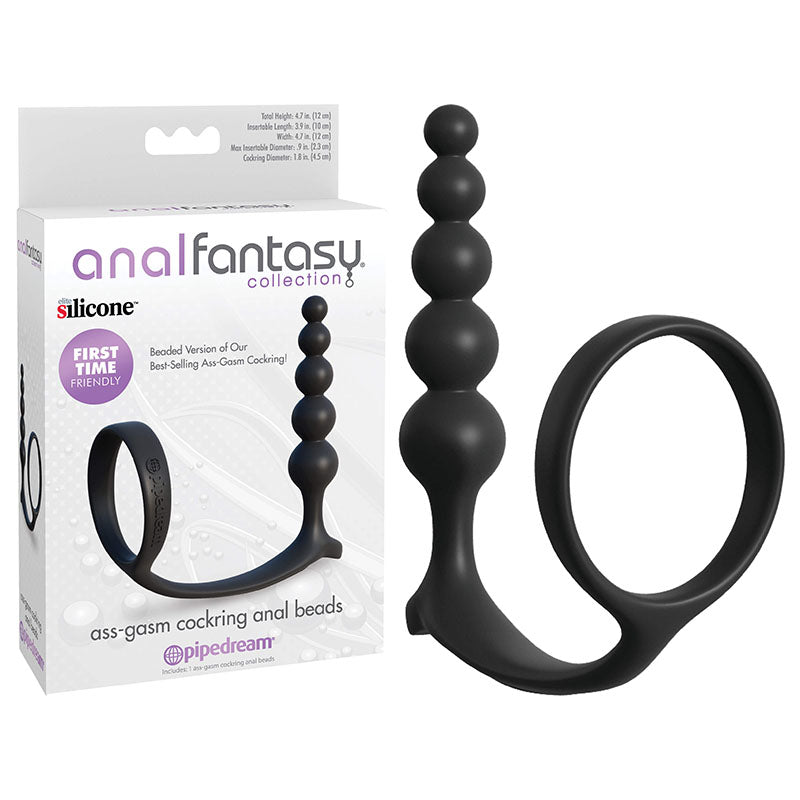 Anal Fantasy Collection - Ass-Gasm Cockring Anal Beads - One Stop Adult Shop