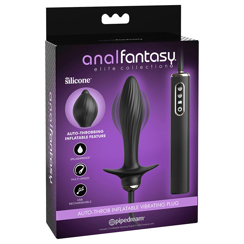 Anal Fantasy Elite Auto Throb Inflatable Vibrating Plug - One Stop Adult Shop