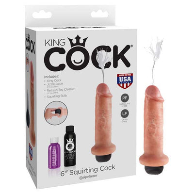 King Cock 6'' Squirting Cock - One Stop Adult Shop