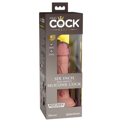 King Cock Elite 6'' Dual Density Cock - Flesh - One Stop Adult Shop