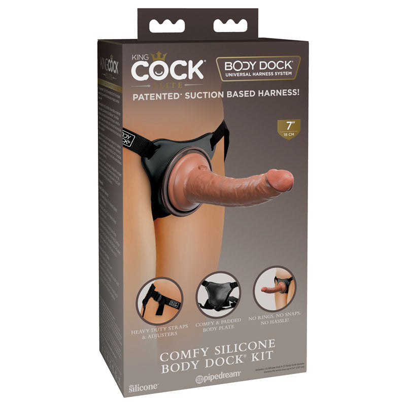 King Cock Elite Comfy Silicone Body Dock Kit - One Stop Adult Shop