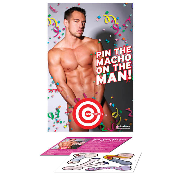 Bachelorette Party Favors - Pin The Macho On The Man - One Stop Adult Shop