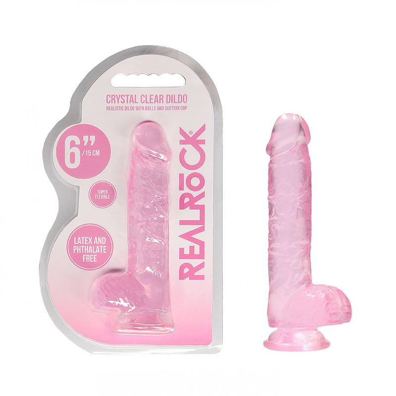 RealRock 6'' Realistic Dildo With Balls - One Stop Adult Shop