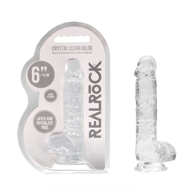 RealRock 6'' Realistic Dildo With Balls - One Stop Adult Shop