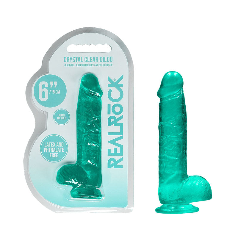 RealRock 6'' Realistic Dildo With Balls - One Stop Adult Shop