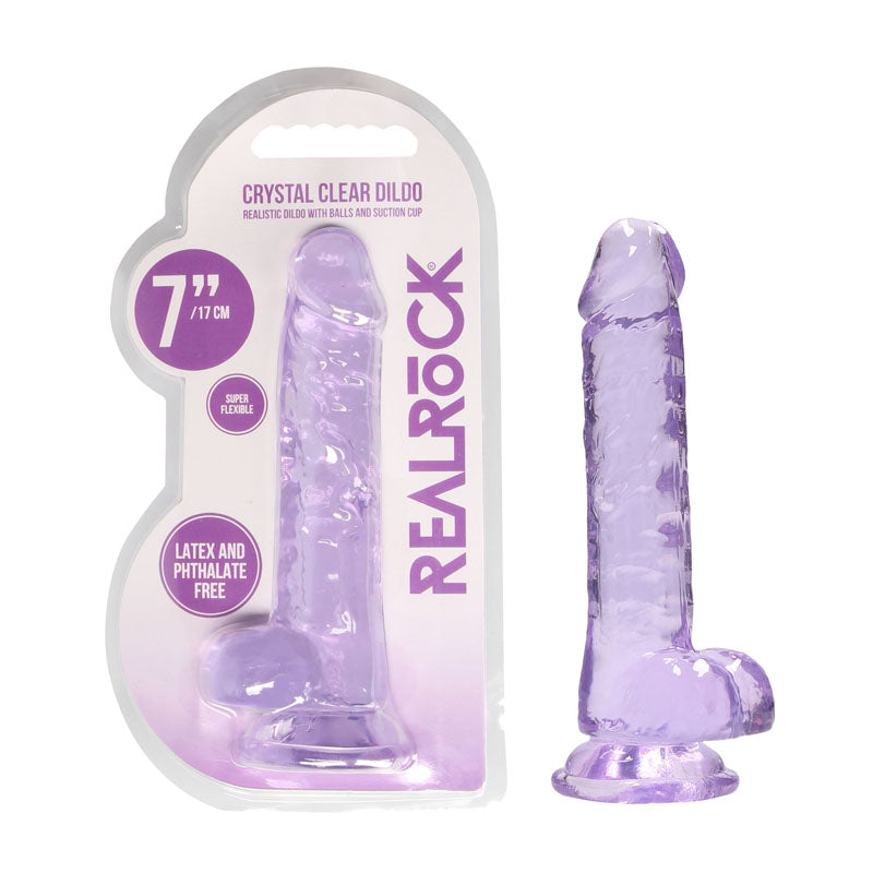 RealRock 7'' Realistic Dildo With Balls - One Stop Adult Shop