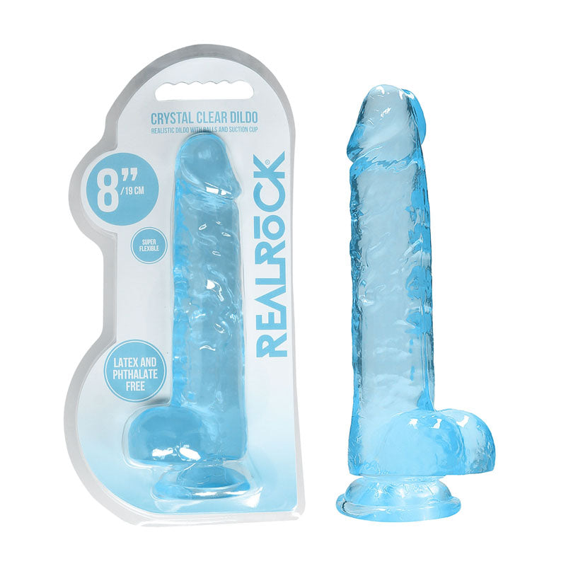 RealRock 8'' Realistic Dildo With Balls - One Stop Adult Shop