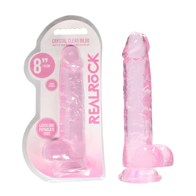 RealRock 8'' Realistic Dildo With Balls - One Stop Adult Shop