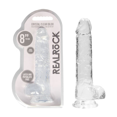 RealRock 8'' Realistic Dildo With Balls - One Stop Adult Shop