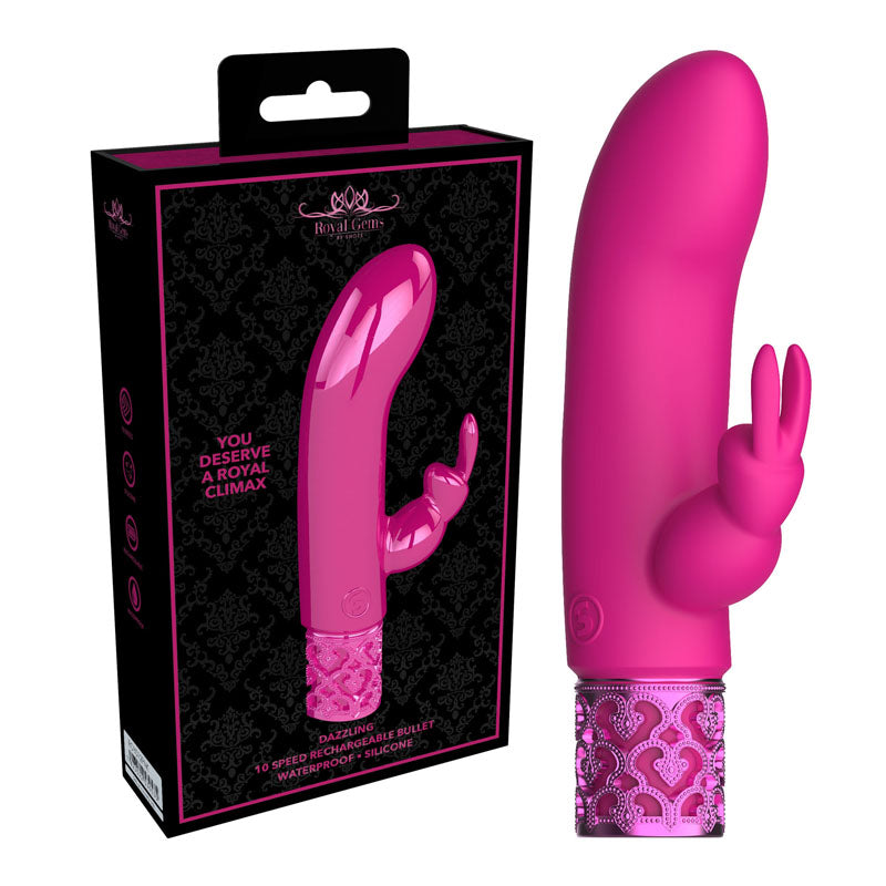 ROYAL GEMS Dazzling - Silicone Rechargeable Bullet - One Stop Adult Shop