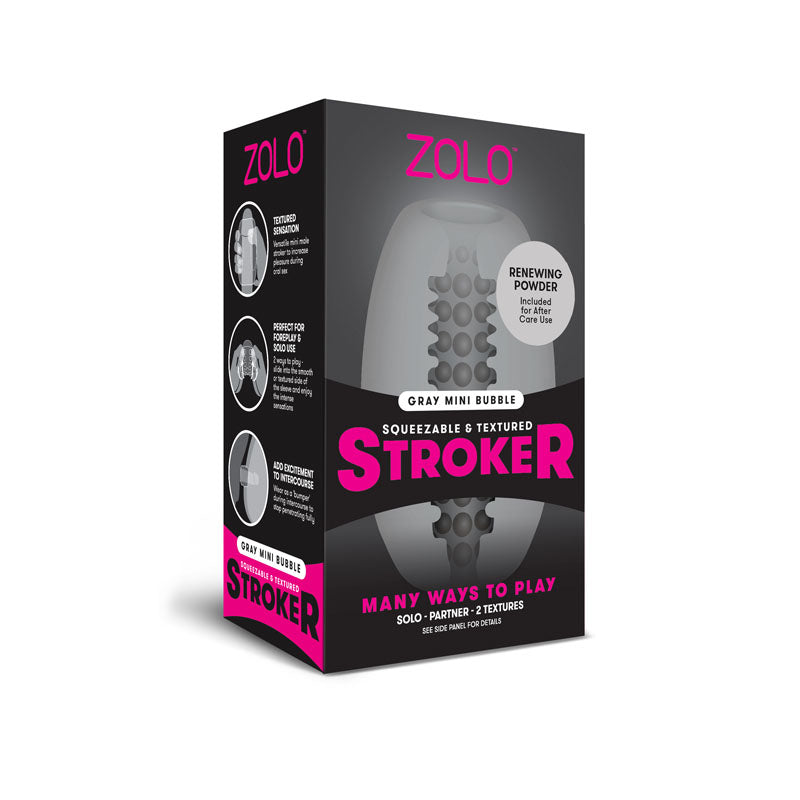 Zolo Grey Mini Bubble Stroker - One Stop Adult Shop